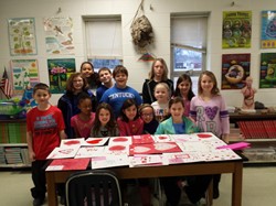 SES K-Kids prepare Valentines for Creekwood Residents and announce future plans