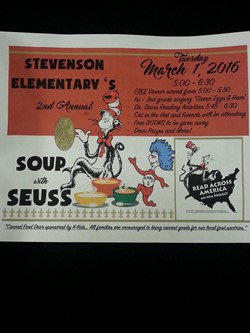Soup with Suess/"Read Across America", Tuesday, 03/01/16